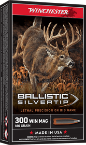 Winchester 300 Win Mag 180gr Ballistic Silvertip Rifle Ammunition Winchester 300 Win Mag 180gr Ballistic Silvertip Rifle Ammunition