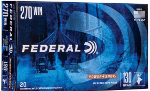 Federal Power-Shok 270 Win 130gr Soft Point Rifle Ammunition Federal Power-Shok 270 Win 130gr Soft Point Rifle Ammunition
