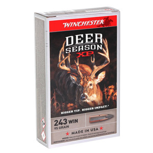 Winchester Deer Season 3,100 fps XP 243 Winchester 95 Grain Extreme Point Rifle Ammunition
