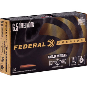 Federal Premium 2,675 fps 6.5 Creedmoor 140 Grain Center Strike Jacketed Hollow Point Rifle Ammunition
