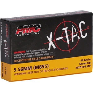 PMC X-Tac 3100fps (M855) .556 NATO 62gr LAP Rifle Ammunition