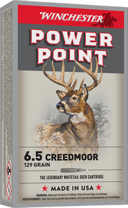 Winchester 129gr 6.5 Creedmoor Power Point Rifle Ammunition Winchester 129gr 6.5 Creedmoor Power Point Rifle Ammunition