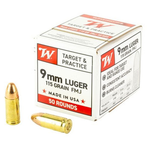 Winchester 115gr 9mm Luger FMJ Handgun Ammunition Winchester 115gr 9mm Luger FMJ Handgun Ammunition
