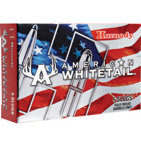 Hornady American Whitetail 1825fps 12 Gauge 2-3/4" 325 Grain Rifled Slug Shotgun Ammunition Hornady American Whitetail 1825fps 12 Gauge 2-3/4" 325 Grain Rifled Slug Shotgun Ammunition
