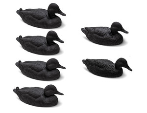 6 Pack Blackout Mallard Drake Static Decoys by Rig Em Right