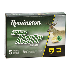 Remington Premier AccuTip 1,850 fps 20 Gauge 2-34 260 Grain Sabot Slug Shotgun Ammunition Remington Premier AccuTip 1,850 fps 20 Gauge 2-34 260 Grain Sabot Slug Shotgun Ammunition