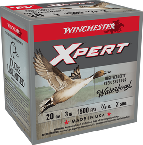 Winchester Xpert 1500fps 20 Gauge 3" 7/8oz #2 Steel Shot Shotgun Ammunition Winchester Xpert 1500fps 20 Gauge 3" 7/8oz #2 Steel Shot Shotgun Ammunition