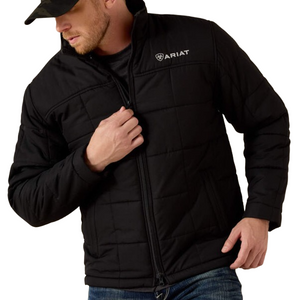 Men's Crius Insulated Jacket in Black by Ariat - Front Men's Crius Insulated Jacket in Black by Ariat - Front