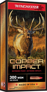 Winchester .300 Short Magnum, 180 Grain Copper Impact Polymer Tip, Rifle Ammunition - Box Winchester .300 Short Magnum, 180 Grain Copper Impact Polymer Tip, Rifle Ammunition - Box