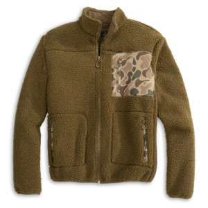 Flyer Sherpa Jacket in Camo Brown by Heybo Flyer Sherpa Jacket in Camo Brown by Heybo