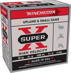 Winchester Super X 1450fps 12 Gauge 2-3/4" 1-1/4oz #6 Lead Shot Shotgun Shells Winchester Super X 1450fps 12 Gauge 2-3/4" 1-1/4oz #6 Lead Shot Shotgun Shells