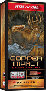 Winchester Copper Impact .350 Legend, 150 Grain Copper Extreme Point, Rifle Ammunition - Box Winchester Copper Impact .350 Legend, 150 Grain Copper Extreme Point, Rifle Ammunition - Box