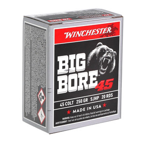 Winchester Big Bore 845 fps 45 Colt 250 Grain Jacketed Hollow Point Handgun Ammunition