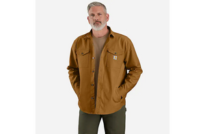 Monatana Rugged Flex Loose Fit Heavyweight Duck Shirt Jac by Carhartt Monatana Rugged Flex Loose Fit Heavyweight Duck Shirt Jac by Carhartt