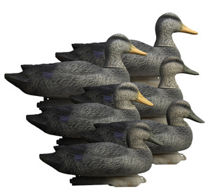 Battleship Black Duck Foam Filled Duck Decoys 6 Pack by Higdon Outdoors Battleship Black Duck Foam Filled Duck Decoys 6 Pack by Higdon Outdoors
