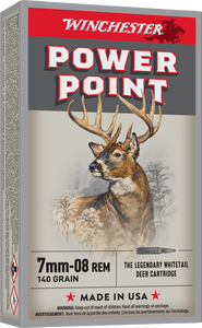 Winchester 7mm-08 Rem 140gr Power Point Rifle Ammunition Winchester 7mm-08 Rem 140gr Power Point Rifle Ammunition