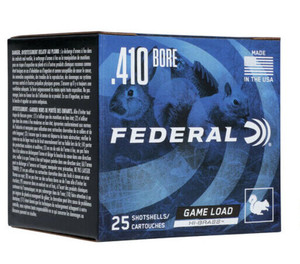 Federal Game Load Upland 1,200 fps 410 Gauge 2-1/2" 1/2 oz. #7.5 Lead Shot Shotgun Ammunition Federal Game Load Upland 1,200 fps 410 Gauge 2-1/2" 1/2 oz. #7.5 Lead Shot Shotgun Ammunition