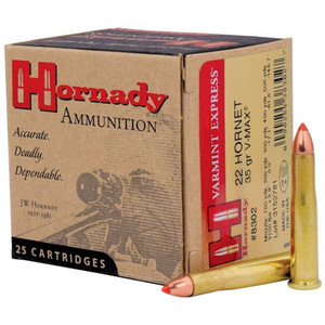 Hornady 22 Hornet 35gr V-Max Rifle Ammunition Hornady 22 Hornet 35gr V-Max Rifle Ammunition