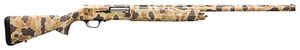Browning A5 12ga 26-inch shotgun in Vintage Tan Camo finish with Kinematic Drive System, lightweight aluminum receiver, Invector-DS chokes, and ergonomic composite stock for waterfowl hunting. Browning A5 12ga 26-inch shotgun in Vintage Tan Camo finish with Kinematic Drive System, lightweight aluminum receiver, Invector-DS chokes, and ergonomic composite stock for waterfowl hunting.