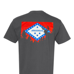Whitetail Flag Short Sleeve Tee by DNW (Back) Whitetail Flag Short Sleeve Tee by DNW (Back)
