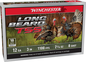 Winchester Long Beard TSS 1,100 fps 12 Gauge 3" 2-3/8 oz #8 Shot Shotgun Ammunition