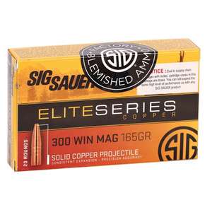 Sig Sauer Elite Performance Hunting 3,110 fps 300 Winchester Magnum 165 Grain Solid Copper Expanding Rifle Ammunition