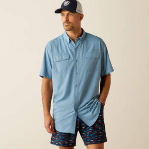 Venttek Outbound Short Sleeve Shirt by Ariat Clothing (Blue Shadow) Venttek Outbound Short Sleeve Shirt by Ariat Clothing (Blue Shadow)