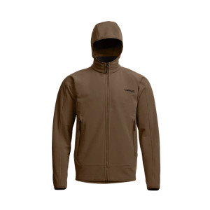 Men's Alpha Fleece Hooded Jacket, by Sitka - Cattail Brown Front Men's Alpha Fleece Hooded Jacket, by Sitka - Cattail Brown Front