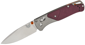 Bugout AXIS Gray Redstone Richlite 3.24" Blade Folding Knife by Benchmade