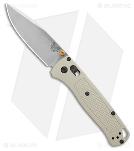 Bugout AXIS Lock Knife in Tan with Grivory Handle by Benchmade Bugout AXIS Lock Knife in Tan with Grivory Handle by Benchmade