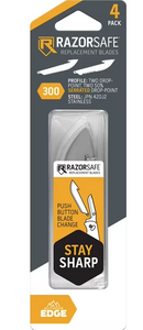 4 Pack of Razor Safe Gutting Blades by Outdoor Edge 4 Pack of Razor Safe Gutting Blades by Outdoor Edge