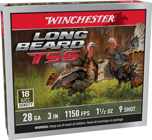 Winchester Long Beard TSS 1150fps 28ga 3" 1-1/2oz #9 Shot Shotgun Ammunition