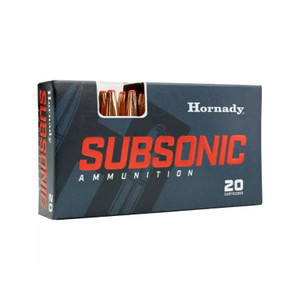Hornady Subsonic 1,050 fps 338 Advanced Rifle Cartridge 307 Grain Sub X Rifle Ammunition