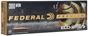 Federal Premium 300 WSM 200gr Premium ELD-X Rifle Ammunition