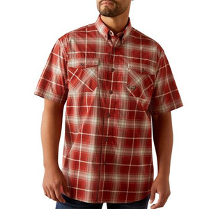 Rebar Distress Short Sleeve Work Shirt in Chili Oil by Ariat Rebar Distress Short Sleeve Work Shirt in Chili Oil by Ariat