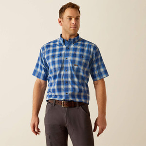 Rebar MT VentTEK Short Sleeve Shirt in Strongblue Plaid by Ariat Rebar MT VentTEK Short Sleeve Shirt in Strongblue Plaid by Ariat