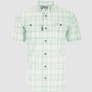 Frat Faded Plaid Button Down Short Sleeve Shirt by Drake Waterfowl Frat Faded Plaid Button Down Short Sleeve Shirt by Drake Waterfowl