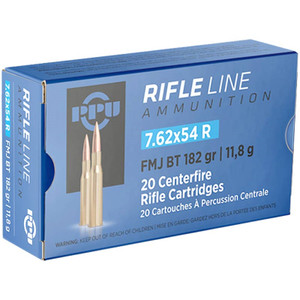 Prvi Partizan 2,624 fps 7.62x54R 182 Grain Full Metal Jacket Boat Tail Rifle Ammunition