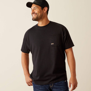 Rebar Cotton Strong Workhog Short Sleeve Tee in Black by Ariat Rebar Cotton Strong Workhog Short Sleeve Tee in Black by Ariat