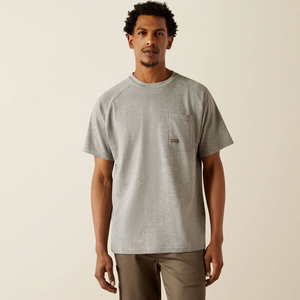 Rebar Workhog Short Sleeve Tee in Grey by Ariat
