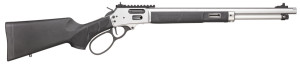 Smith & Wesson Model 1854 Stainless Steel .45 Colt Lever Action Rifle – 19.25” Threaded Barrel, 9-Round Capacity, Gold Bead Sights, Optic-Ready, Stainless Steel Frame, Black Grip Smith & Wesson Model 1854 Stainless Steel .45 Colt Lever Action Rifle – 19.25” Threaded Barrel, 9-Round Capacity, Gold Bead Sights, Optic-Ready, Stainless Steel Frame, Black Grip