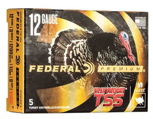 Federal Heavyweight TSS 1200fps 12ga 3" 1-3/4oz #9 Shot Turkey Hunting Shotgun Ammunition