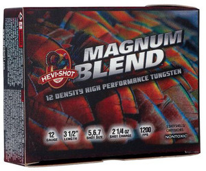 Hevi-Shot Magnum Blend TSS 1200fps 12ga 3-1/2" 2-1/4oz #5,6,7 Blended Shot Turkey Hunting Shotgun Ammunition Hevi-Shot Magnum Blend TSS 1200fps 12ga 3-1/2" 2-1/4oz #5,6,7 Blended Shot Turkey Hunting Shotgun Ammunition