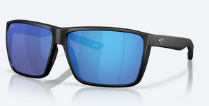 Rincon II Matte Black Frames with Blue Polarized 580G Lenses by Costa Del Mar