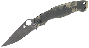 Digital Camo Military 2 G-10 4" Blade Folding Knife by Spyderco