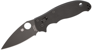 Black Manix 2 G-10 3-3/8" Blade Folding Knife by Spyderco