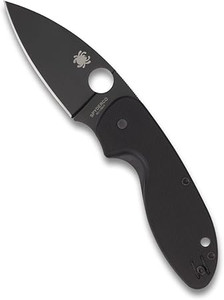 Efficient Value Knife Drop Point Black Blade and Durable Black G-10 Handle PlainEdge by Spyderco Efficient Value Knife Drop Point Black Blade and Durable Black G-10 Handle PlainEdge by Spyderco