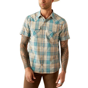 Horton Retro Snap Short Sleeve Shirt in Brown by Ariat