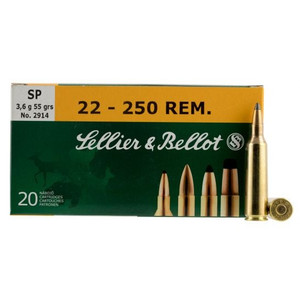 Selier & Bellot 22-250 Remington 55gr Soft Point Rifle Ammunition Selier & Bellot 22-250 Remington 55gr Soft Point Rifle Ammunition