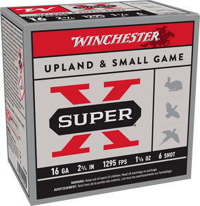 Winchester Super X 1295fps 16ga 2-3/4" 1-1/8oz #6 Shot Shotgun Ammunition Winchester Super X 1295fps 16ga 2-3/4" 1-1/8oz #6 Shot Shotgun Ammunition